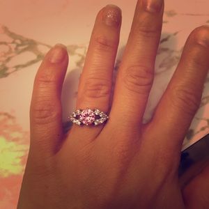 ✨3 for $10!✨ Sterling silver ring with pink gem